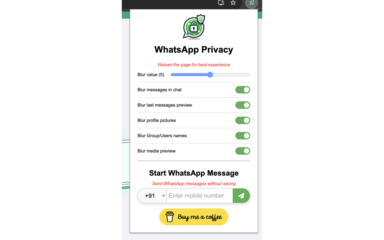 WhatsApp ChatShield And Quick Chat - 截图 1