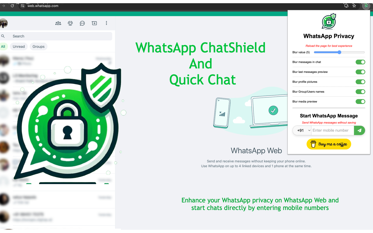WhatsApp ChatShield And Quick Chat - 截图 2