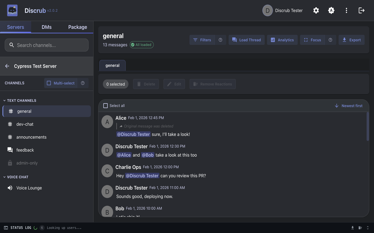 Discrub - Discord Message Manager - 截图 2