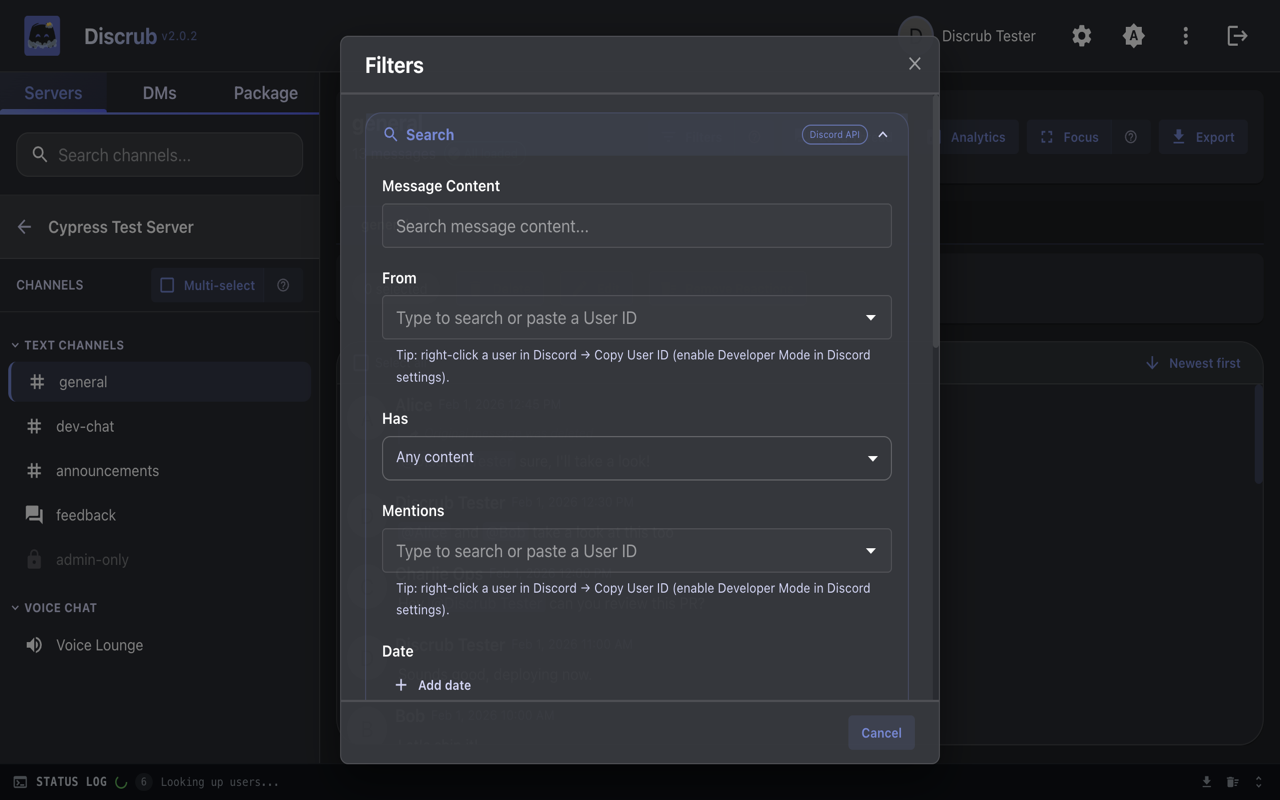 Discrub - Discord Message Manager - 截图 5