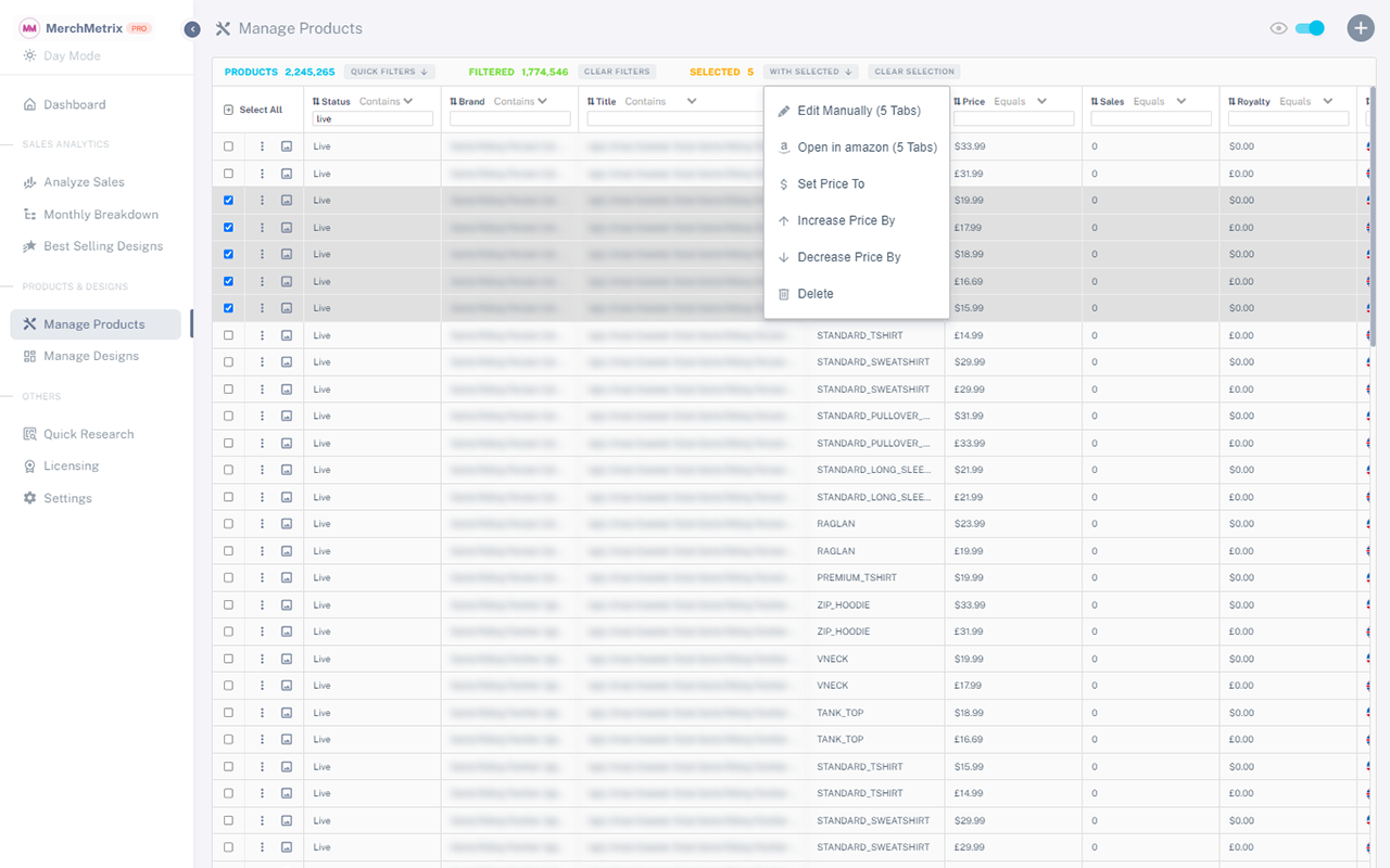 MerchMetrix - Dashboard for Merch by Amazon - 截图 2