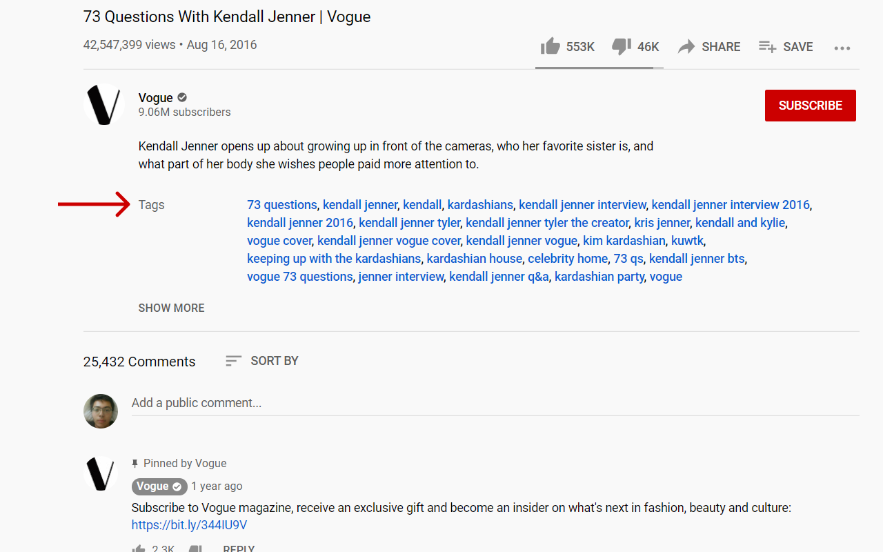 YouTube Tags - 截图 2