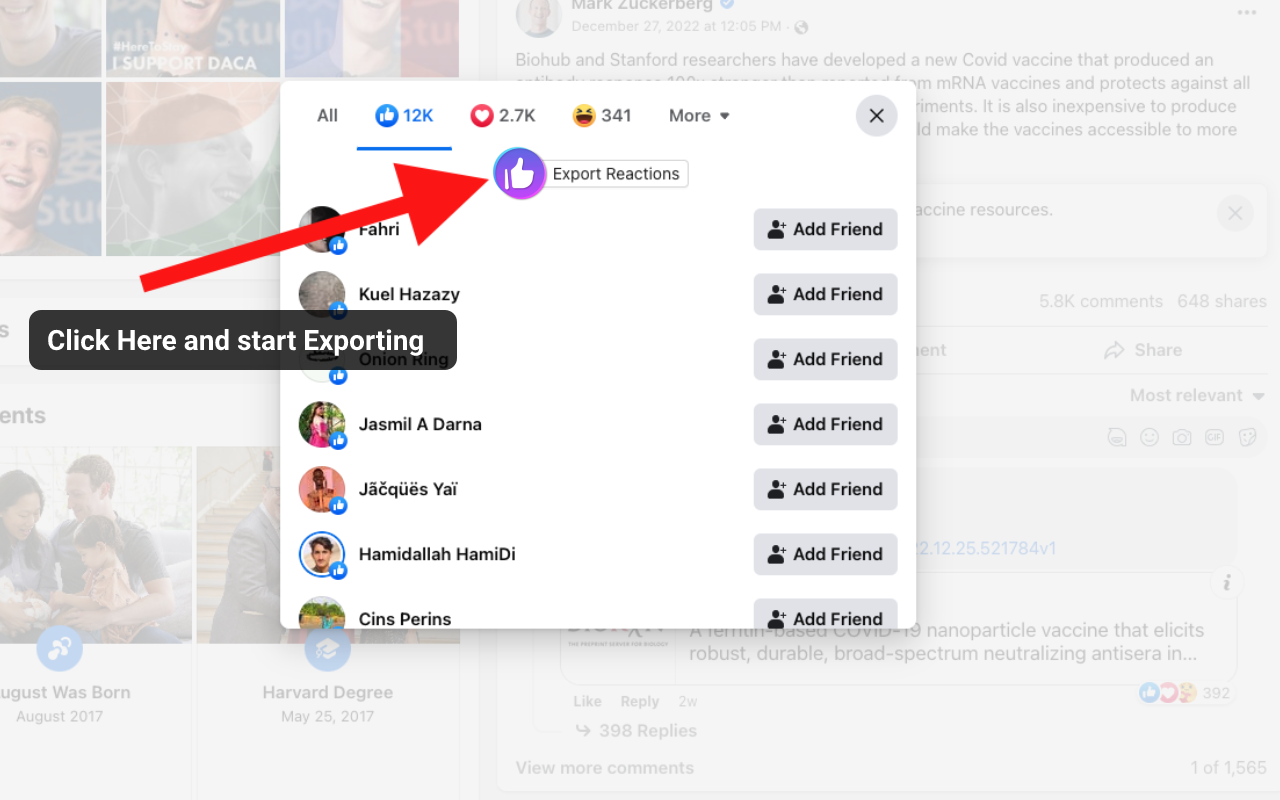 ESUIT | Reactions Exporter for Facebook™ - 截图 4
