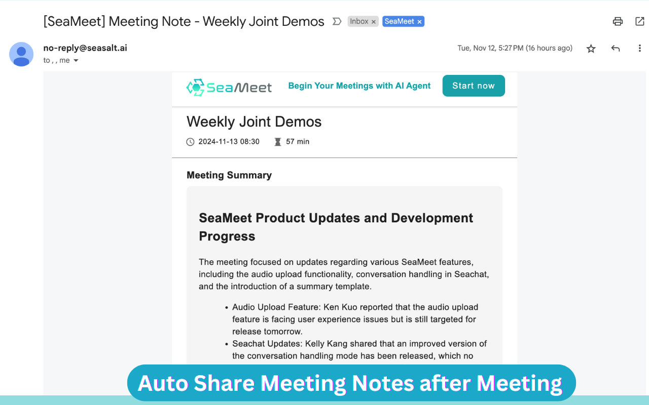 SeaMeet: Take ChatGPT Meeting Note Real-Time - 截图 5