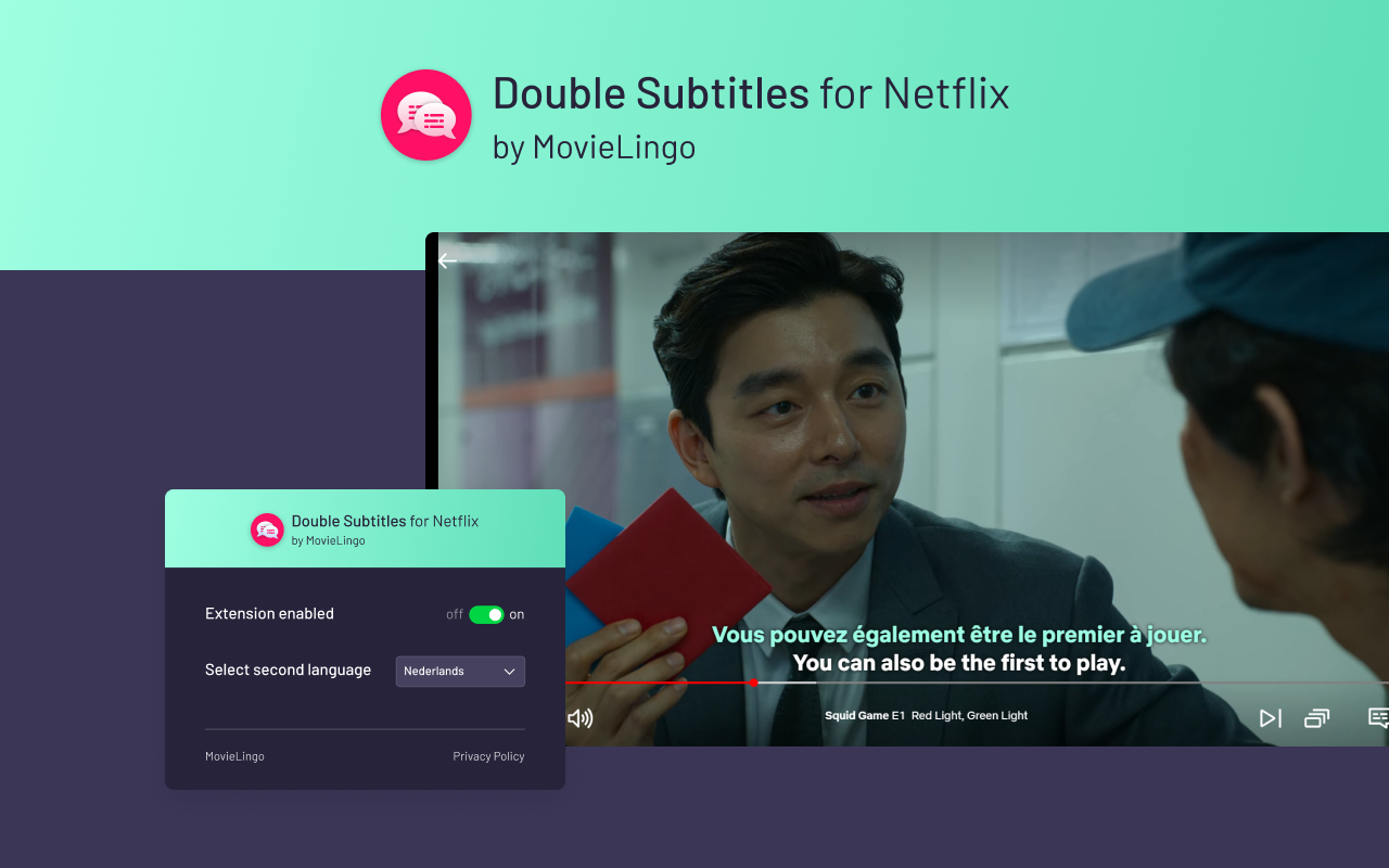 Double Subtitles for Netflix by MovieLingo - 截图 4