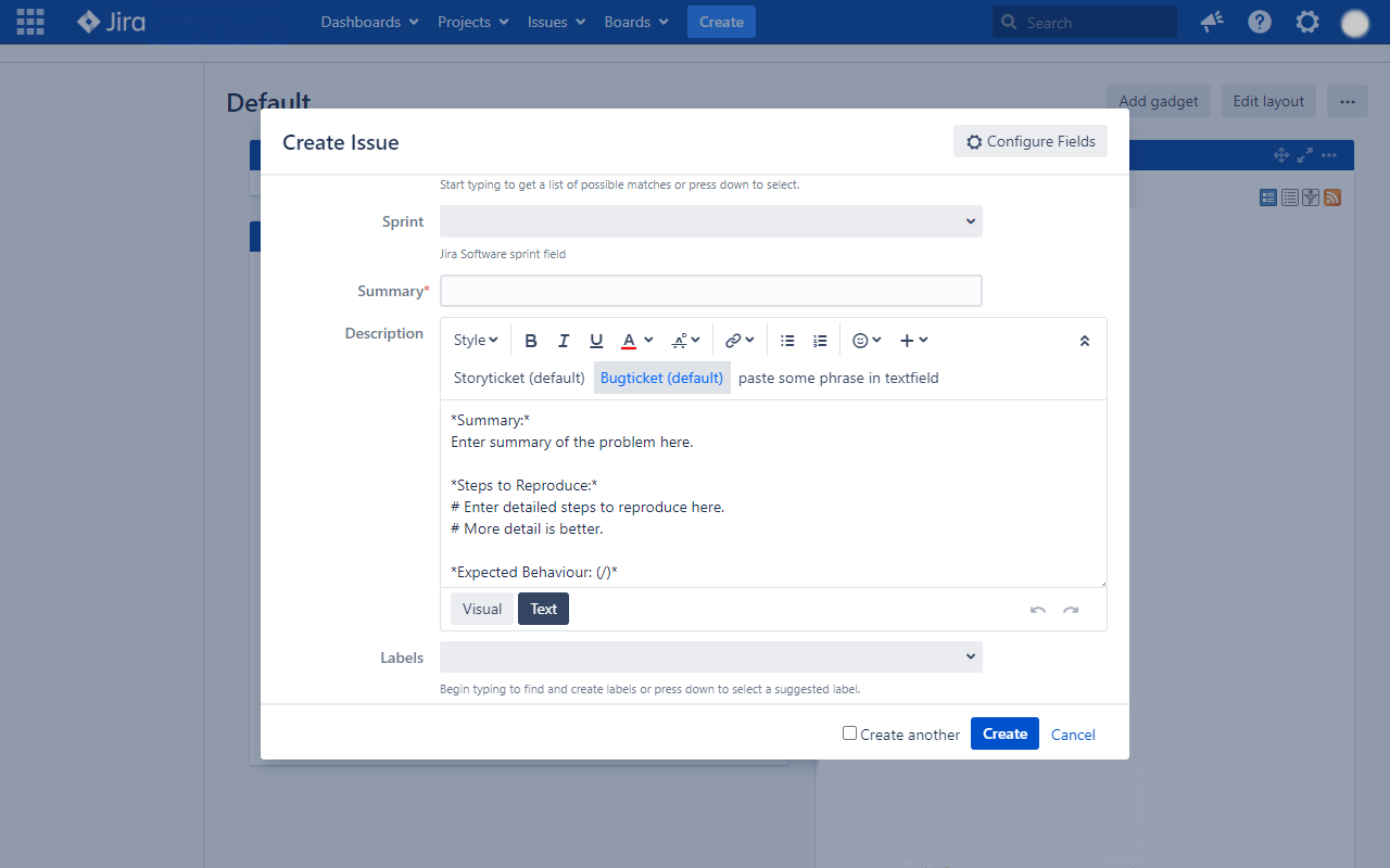 Ticket Templates for JIRA - 截图 3