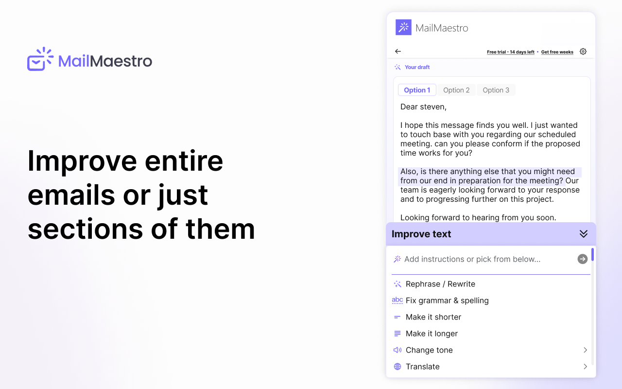 MailMaestro - Gmail AI assistant - 截图 3