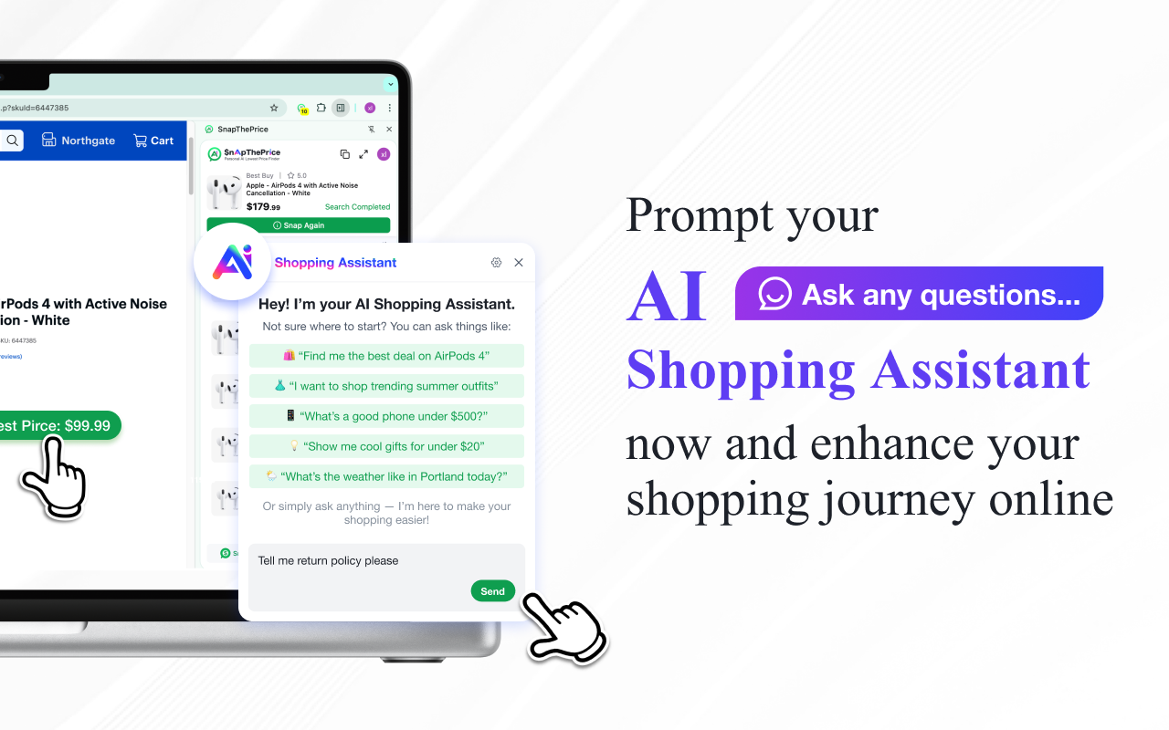 SnapThePrice: Real-time Price Tracker & AI Shopping Assistant - 截图 3