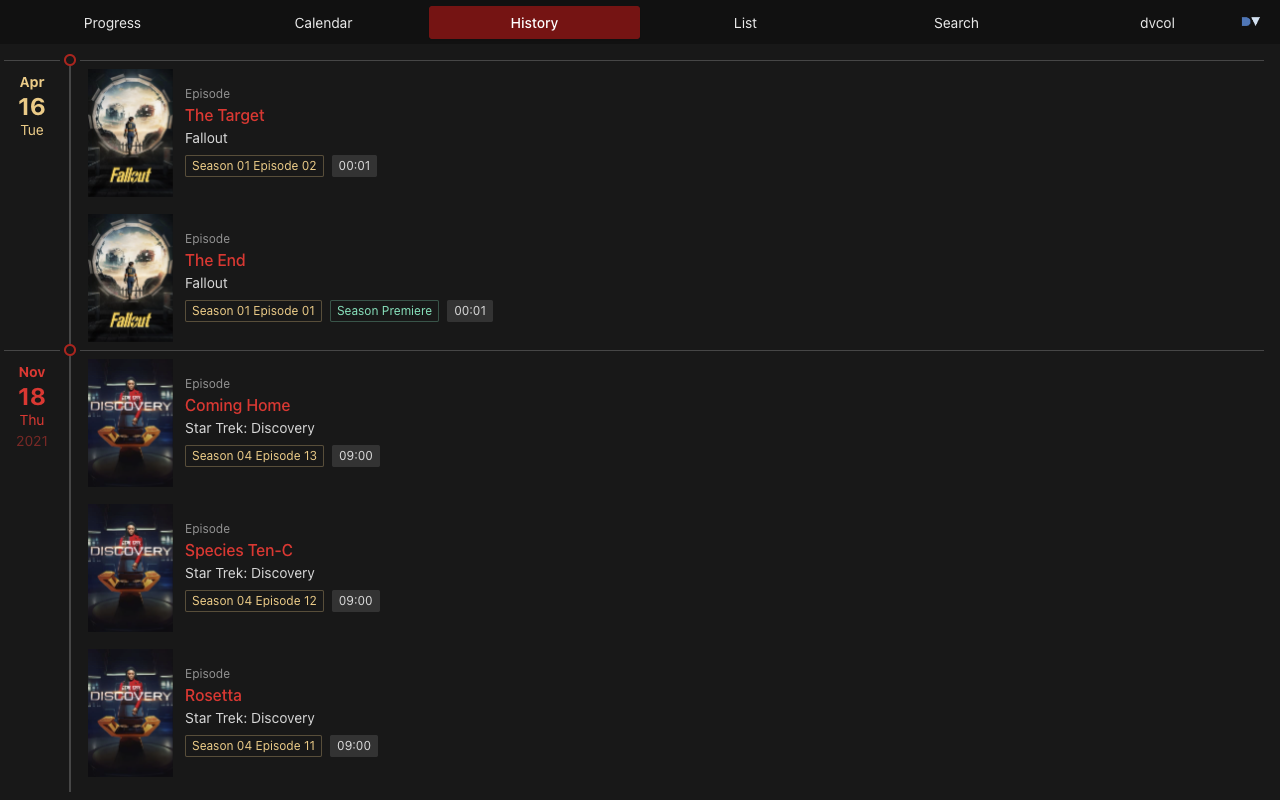 Side Trakt (companion app for Trakt.tv) - 截图 1