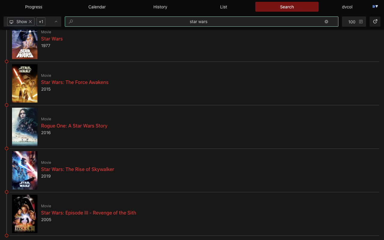 Side Trakt (companion app for Trakt.tv) - 截图 2