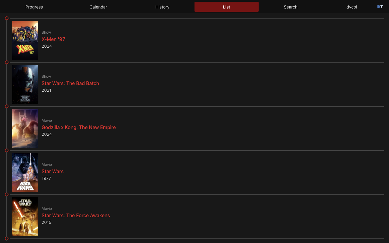 Side Trakt (companion app for Trakt.tv) - 截图 5