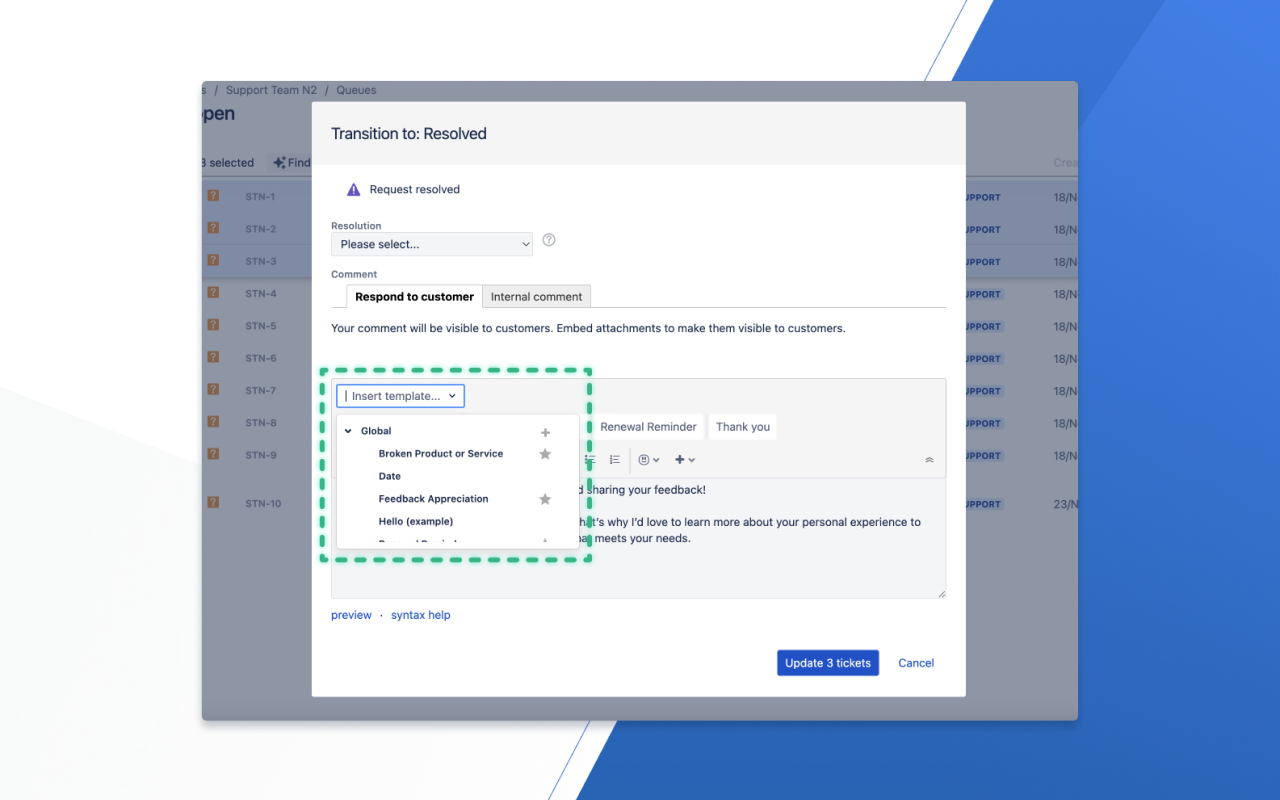 Canned Responses Pro for Jira - 截图 2