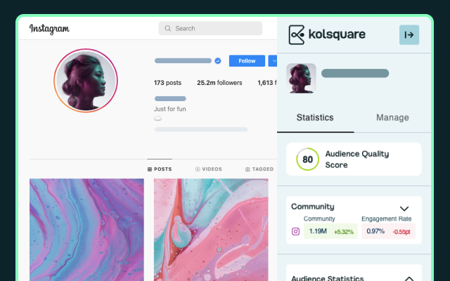 Kolsquare Analytics Sidebar - 截图 1