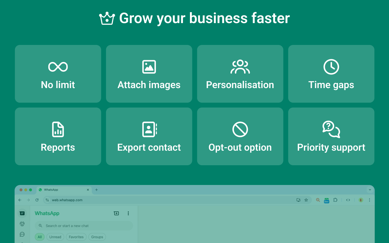 WASendBulk Bulk WhatsApp Sender for FREE - 截图 4