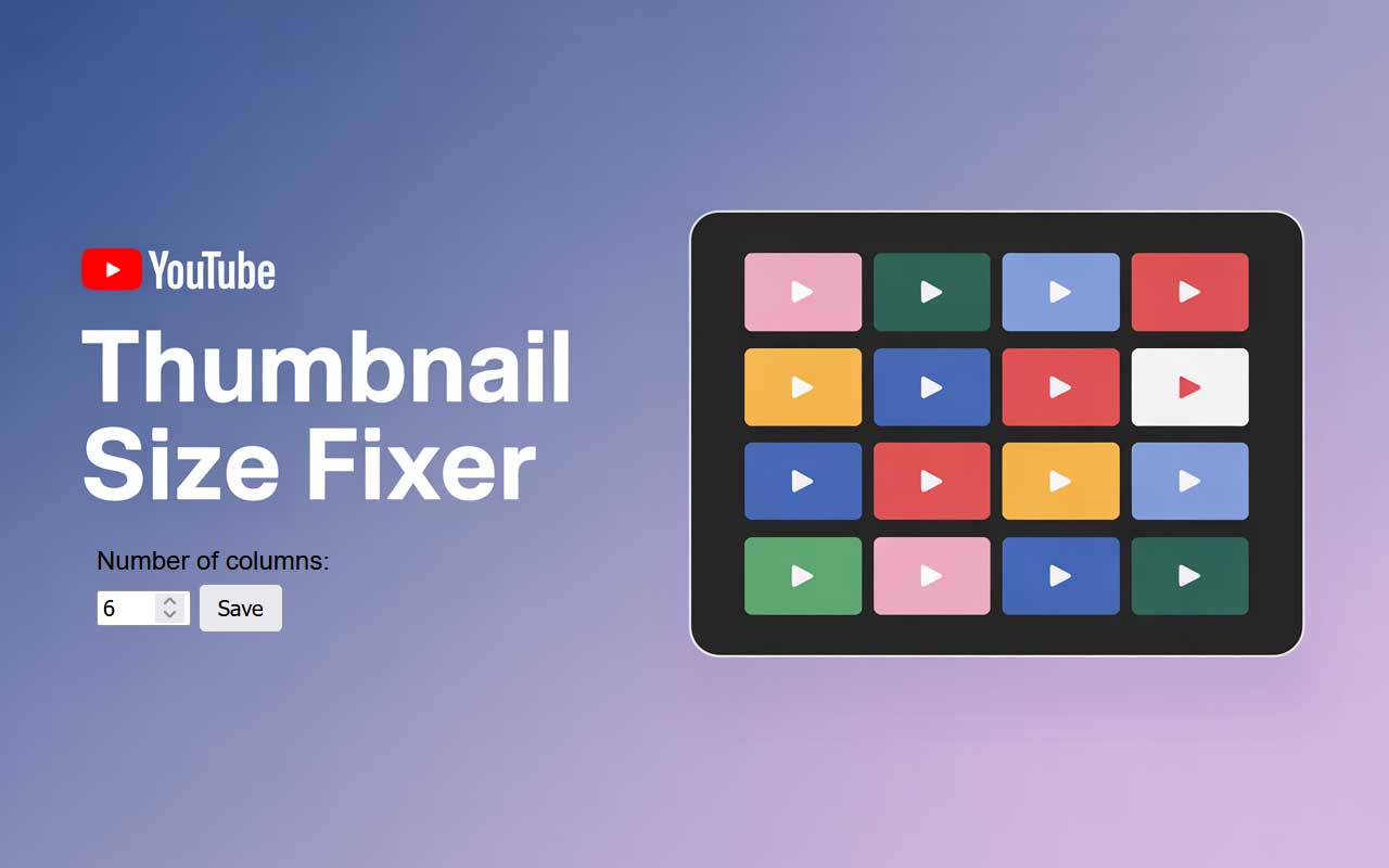 YouTube Thumbnail Size Fixer - 截图 2