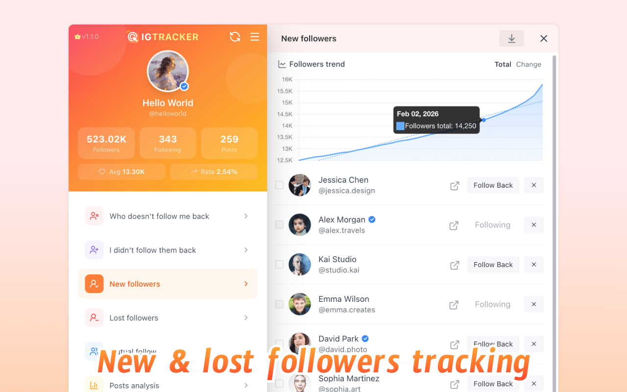 iTracker: Instagram 取关检测与粉丝分析 - 截图 2