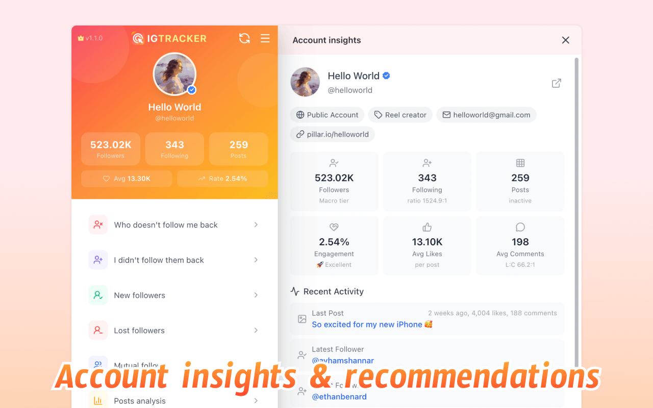 iTracker: Instagram 取关检测与粉丝分析 - 截图 4