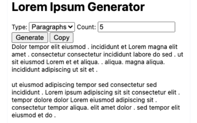 Lorem Ipsum Generator - 截图 3