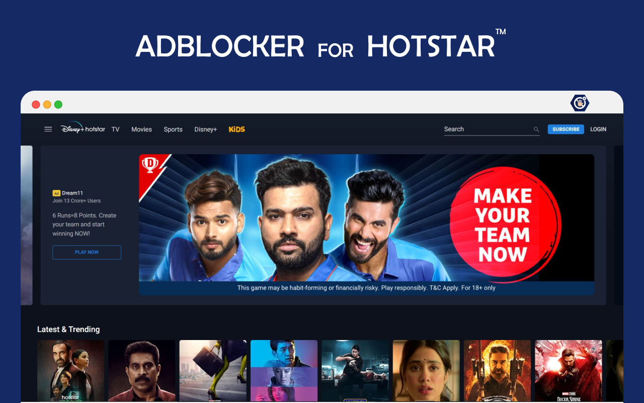 Adblocker for Hotstar - 截图 1