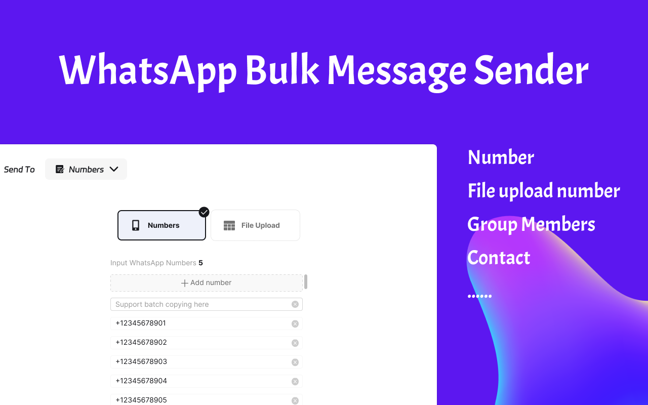 WhatsApp批量消息发送器 | WPPME.COM - 截图 1