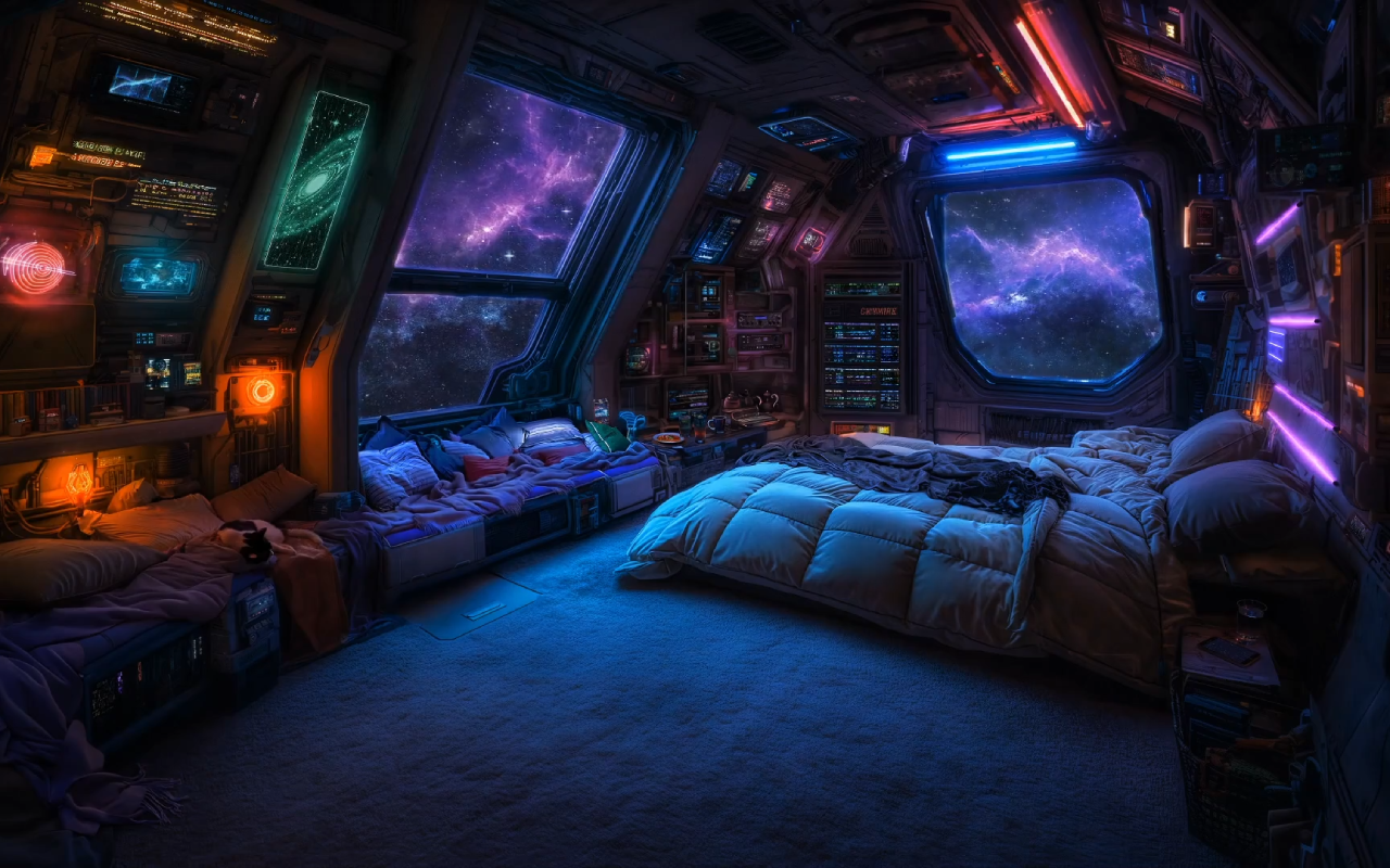 Lofi Space Room Live Wallpaper - 截图 3
