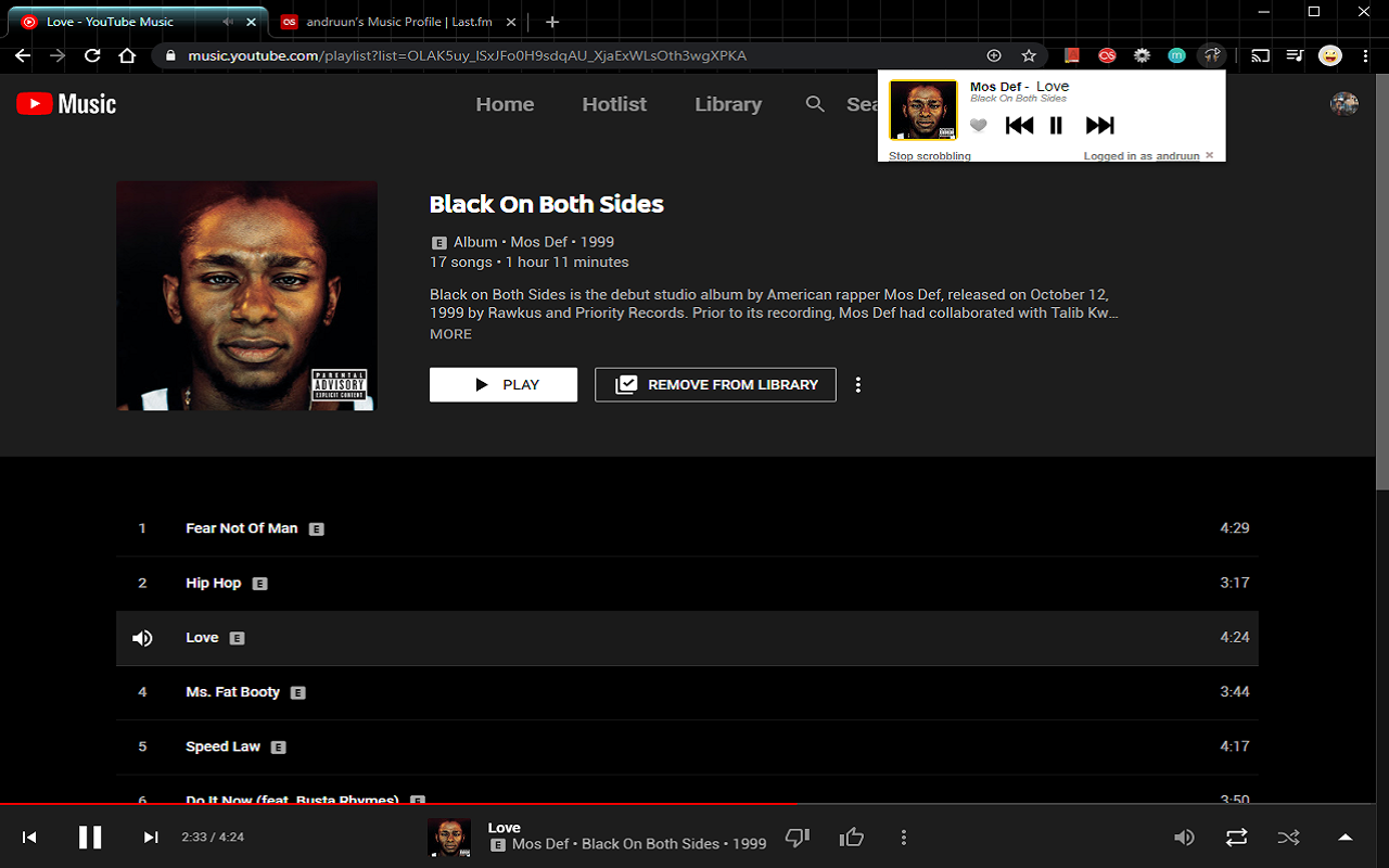 YouTube Music Last.fm Scrobbler - 截图 2