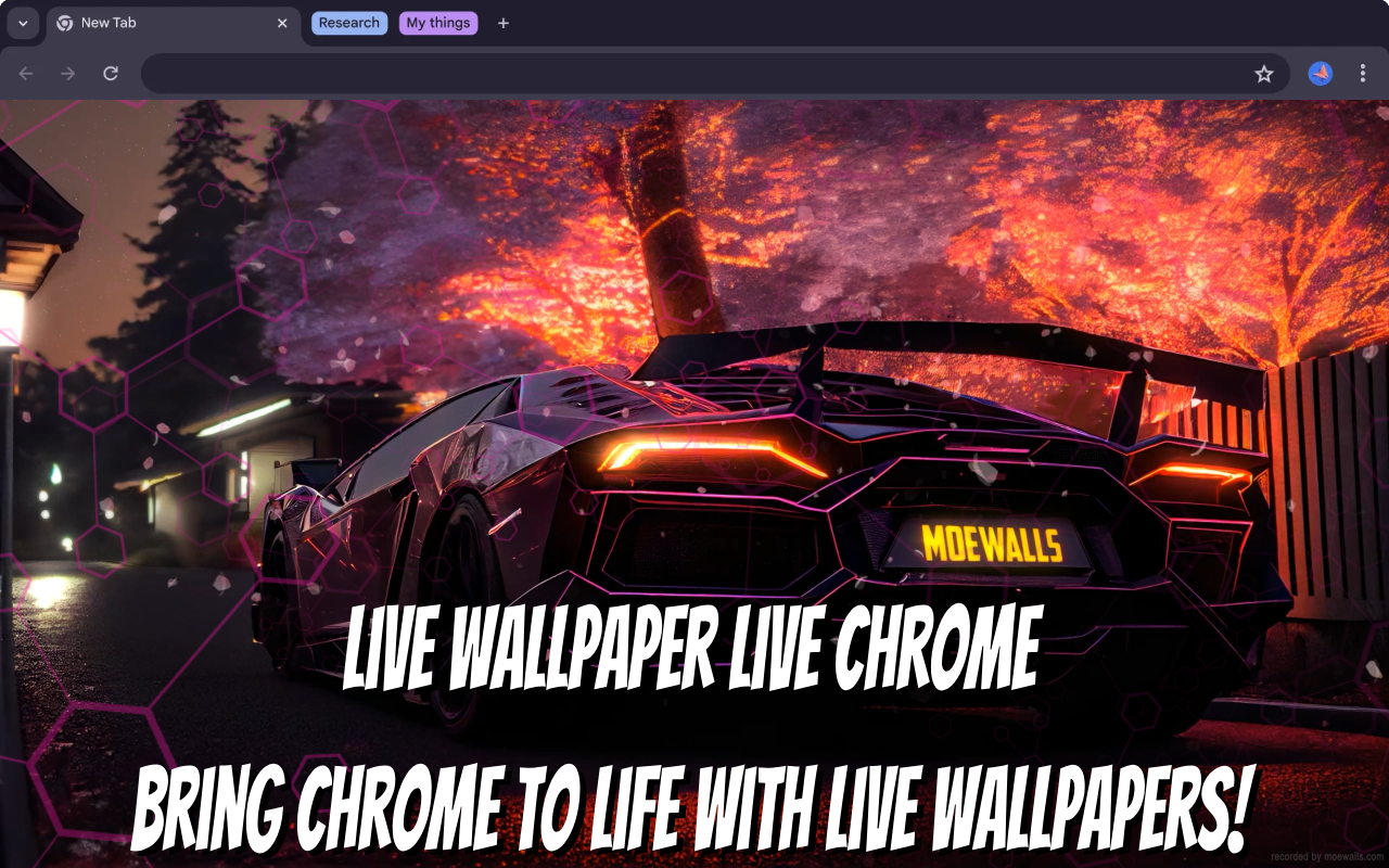 Lamborghini Aventador Live Wallpaper New Tab - 截图 1