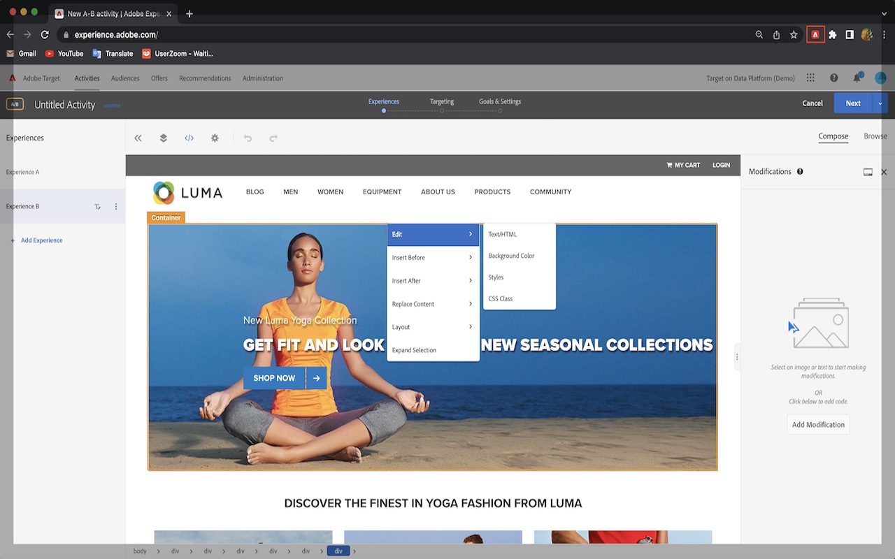 Adobe Experience Cloud Visual Editing Helper - 截图 1