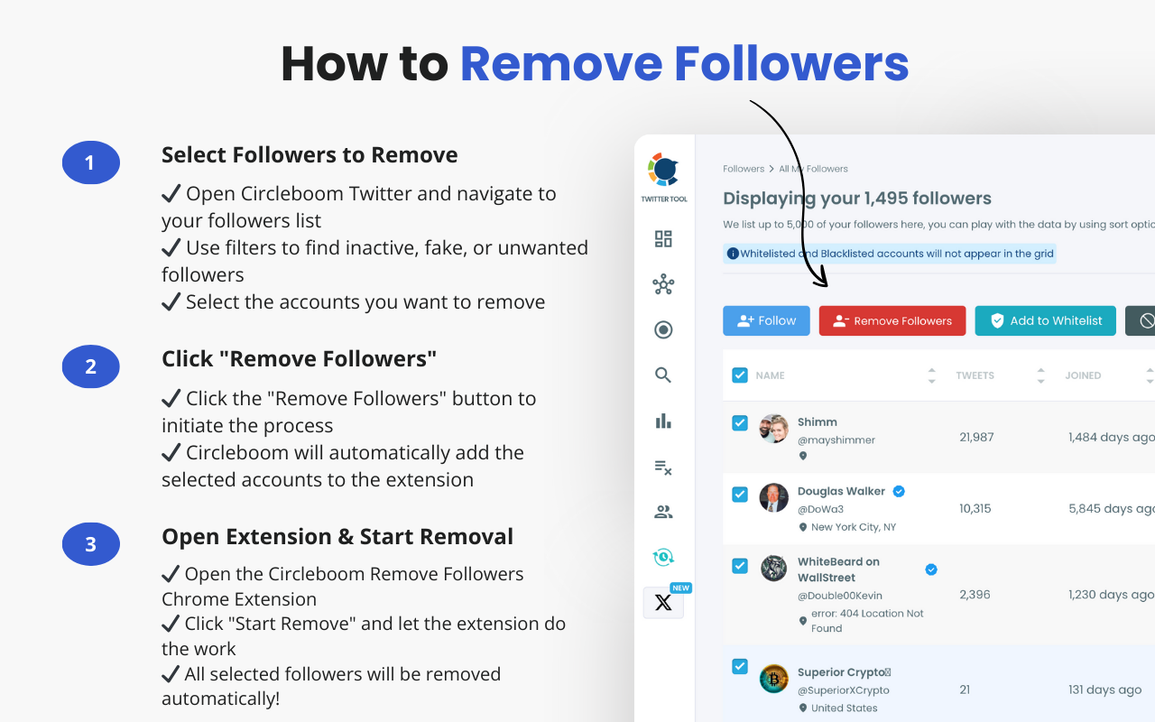 Circleboom Remove Twitter/X Followers - 截图 2