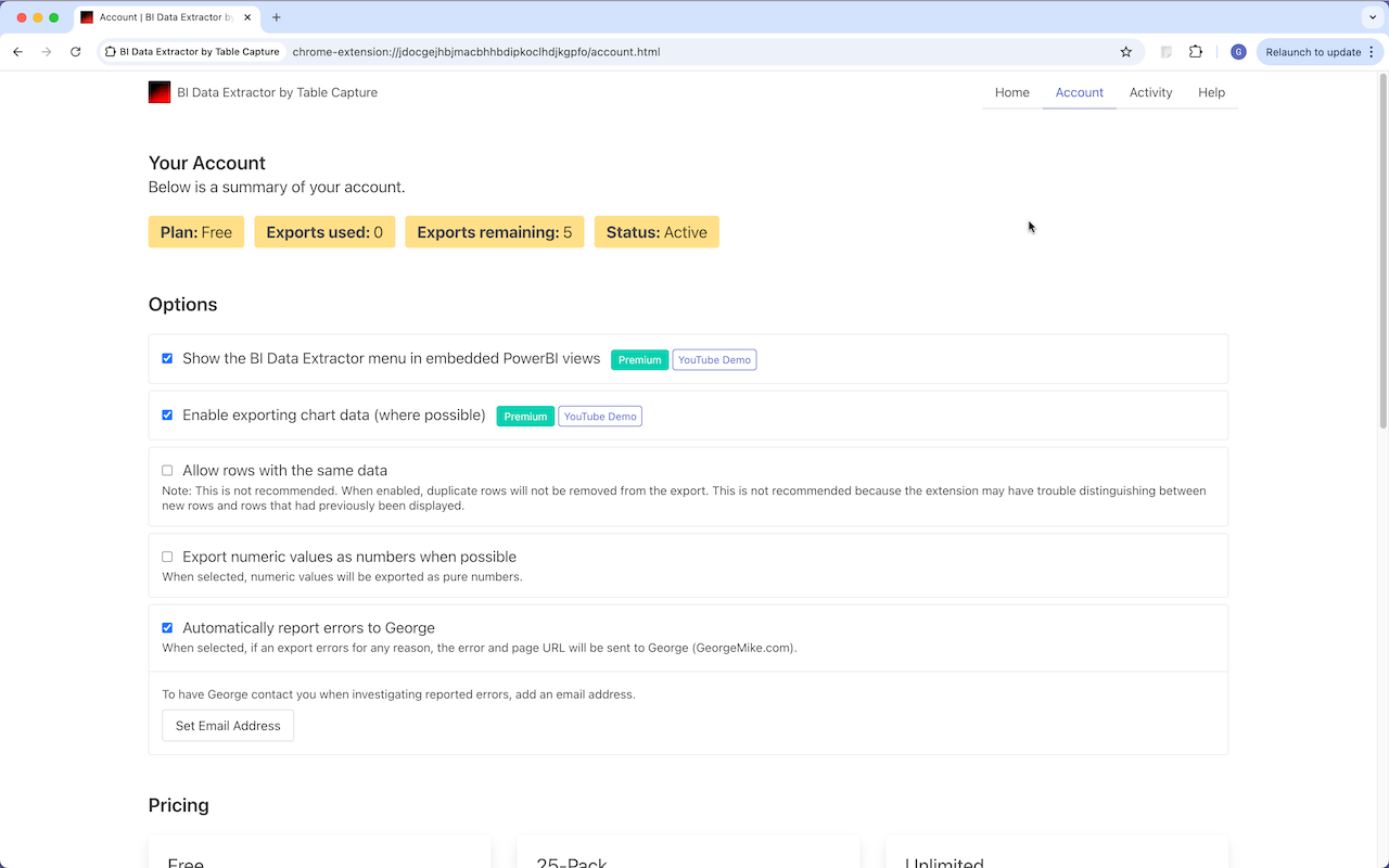 BI Data Extractor by Table Capture - 截图 3