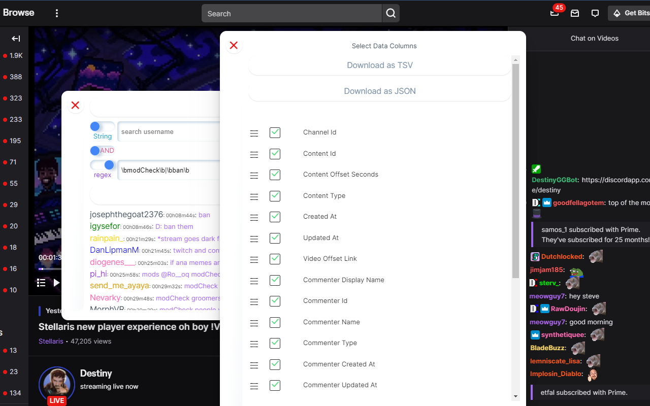 Twitch VOD Chat Search - 截图 2