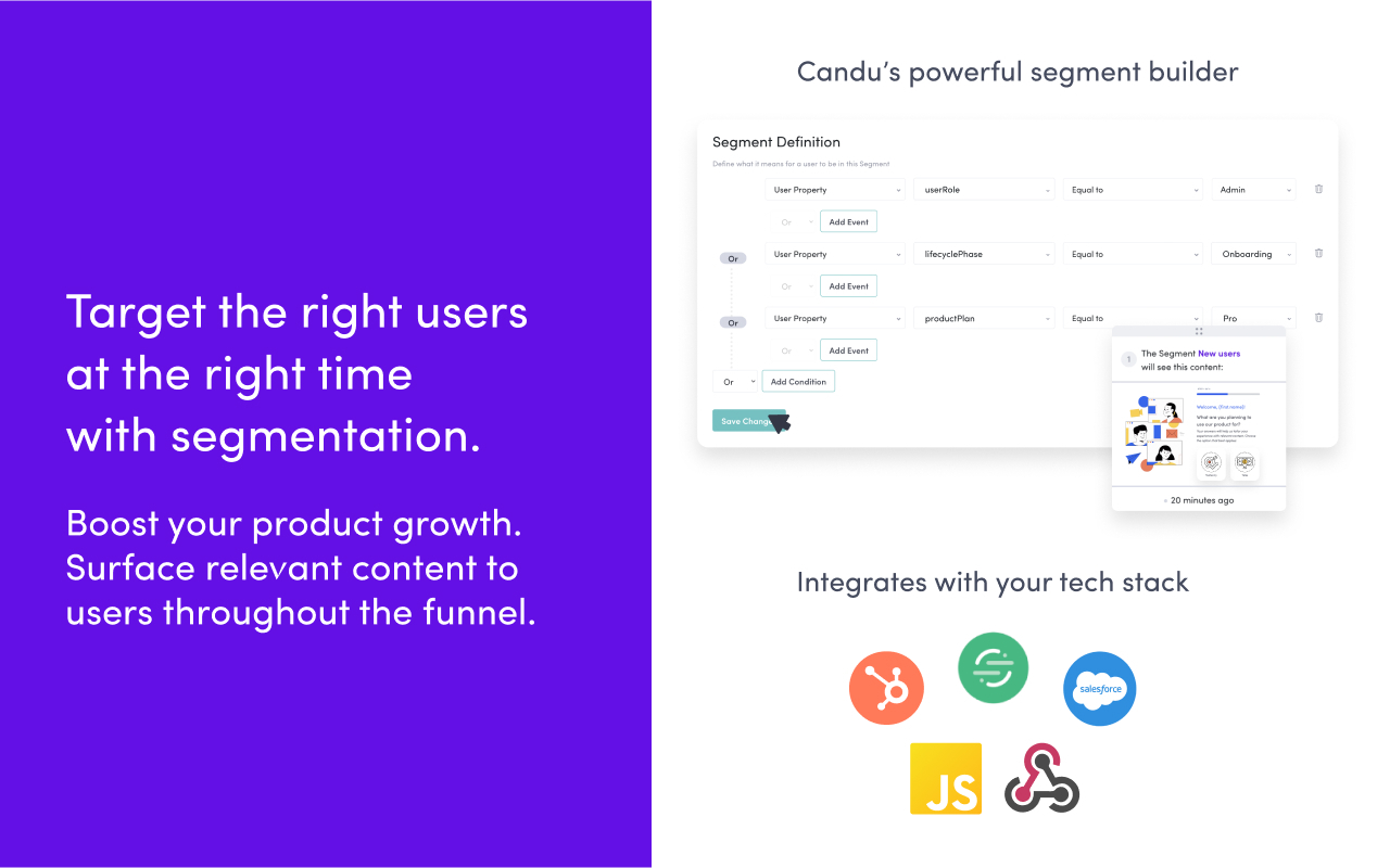Candu for Chrome: Launch Product Experiences - 截图 5