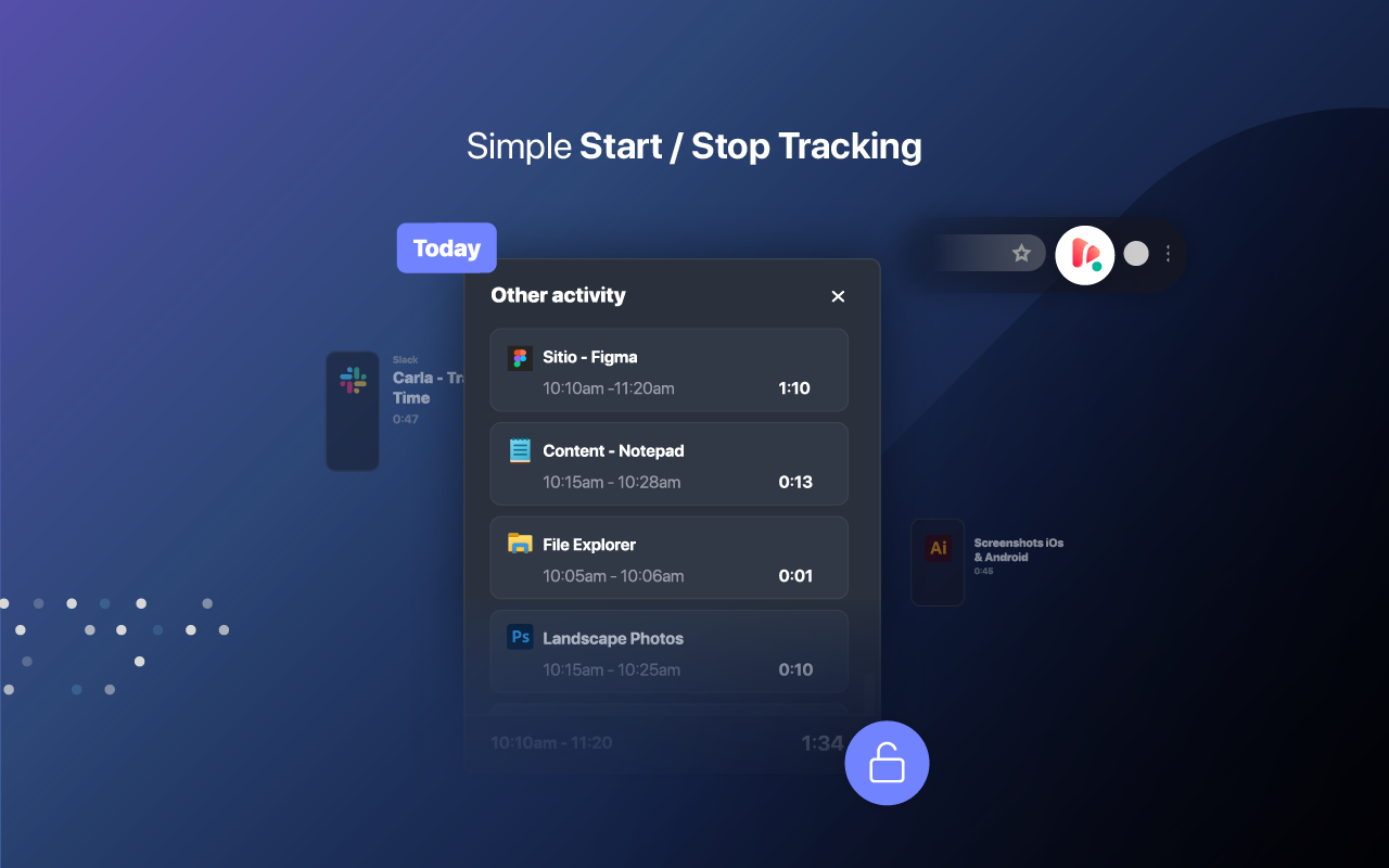 Tracking Time | Time Tracker Button - 截图 3