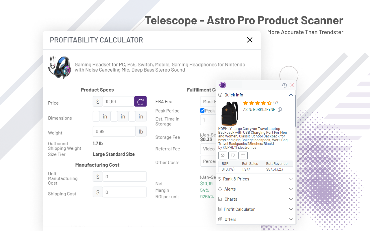 Telescope - Astro Pro Product Scanner - 截图 3