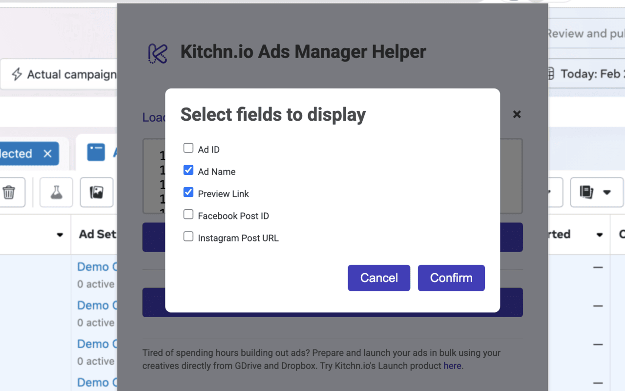 Meta Ads Manager Helper by Kitchn.io - 截图 3