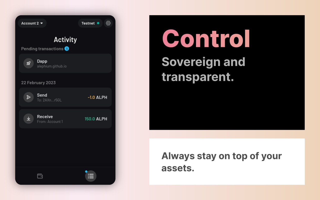Alephium Extension Wallet - 截图 2