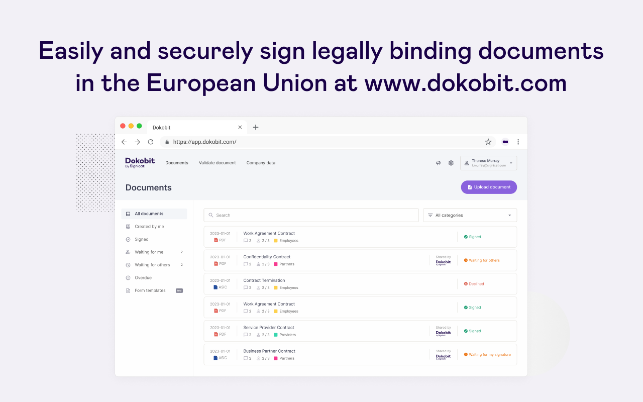 Dokobit e-signing and e-identification - 截图 2