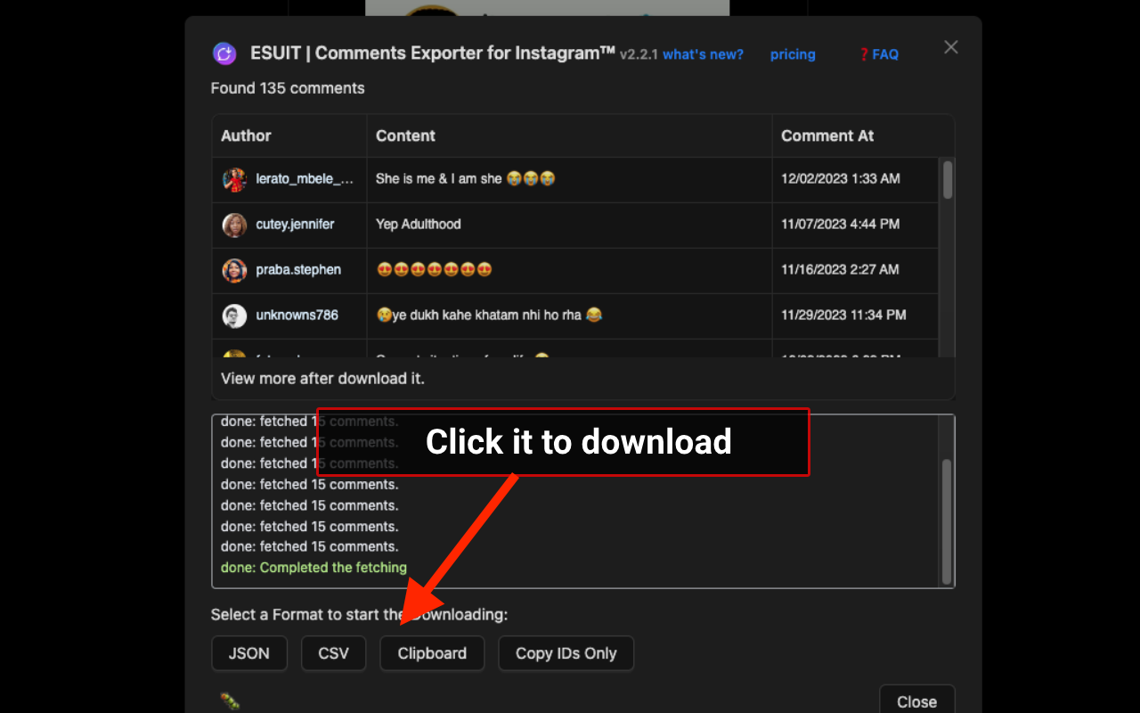 ESUIT | Comments Exporter for Instagram™ - 截图 3