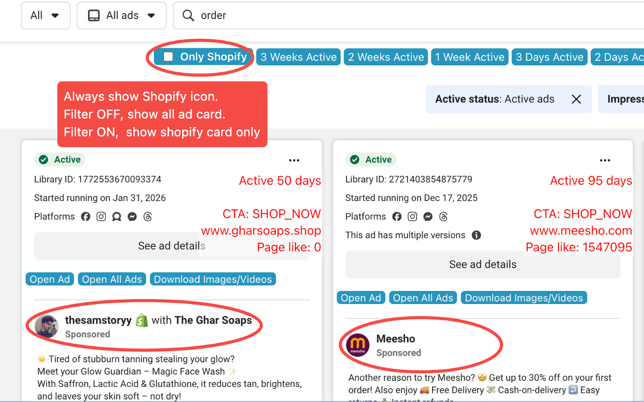 Facebook Ad Library Insights - Filter ADs,Download HD-Videos - 截图 5