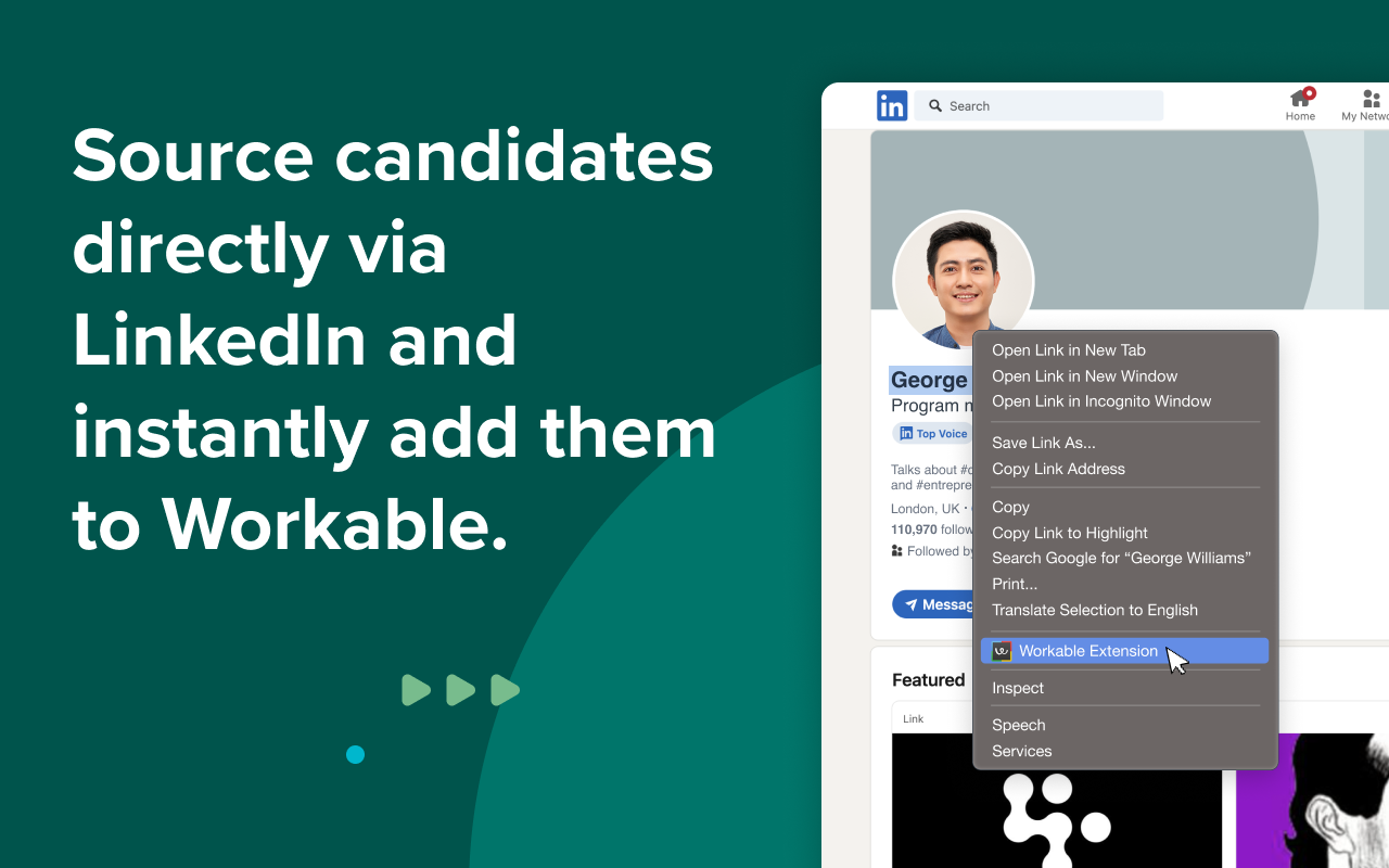 Workable Extension - email and resume finder - 截图 1