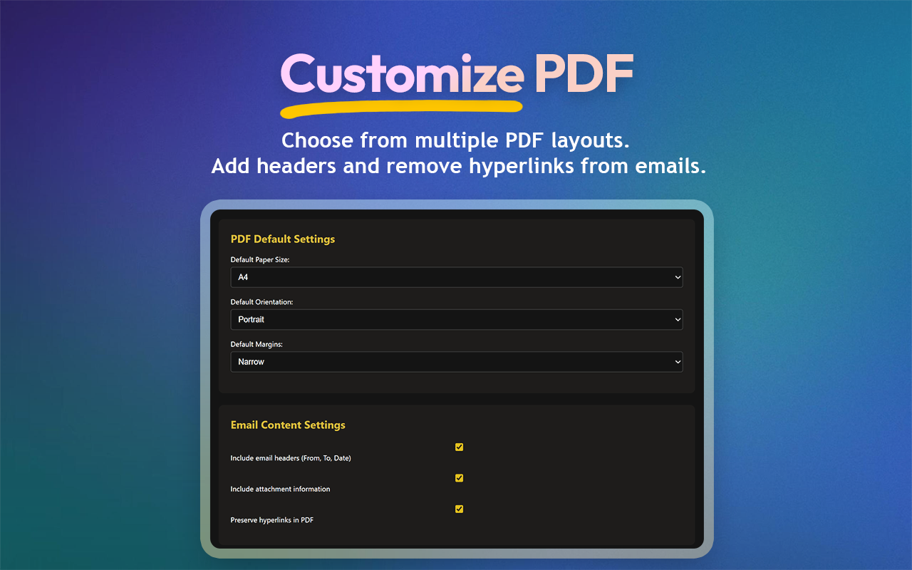 M2pdf: Save, Export & Download Gmail to PDF - 截图 5
