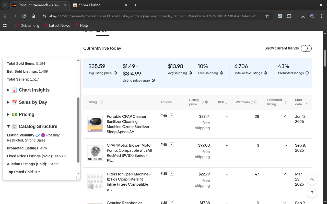 eBay Research Helper - 截图 3