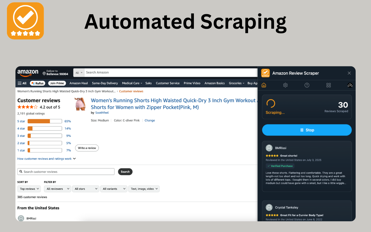 Amazon Review Scraper - 截图 1