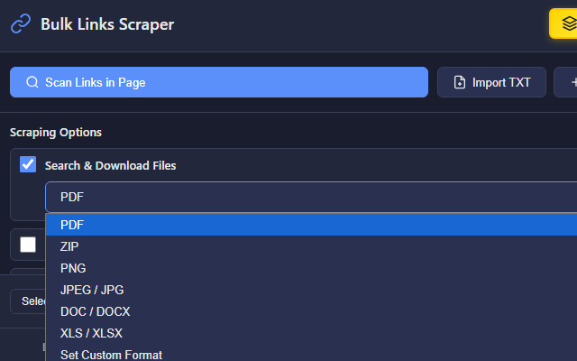 Bulk Links Scraper - 截图 1