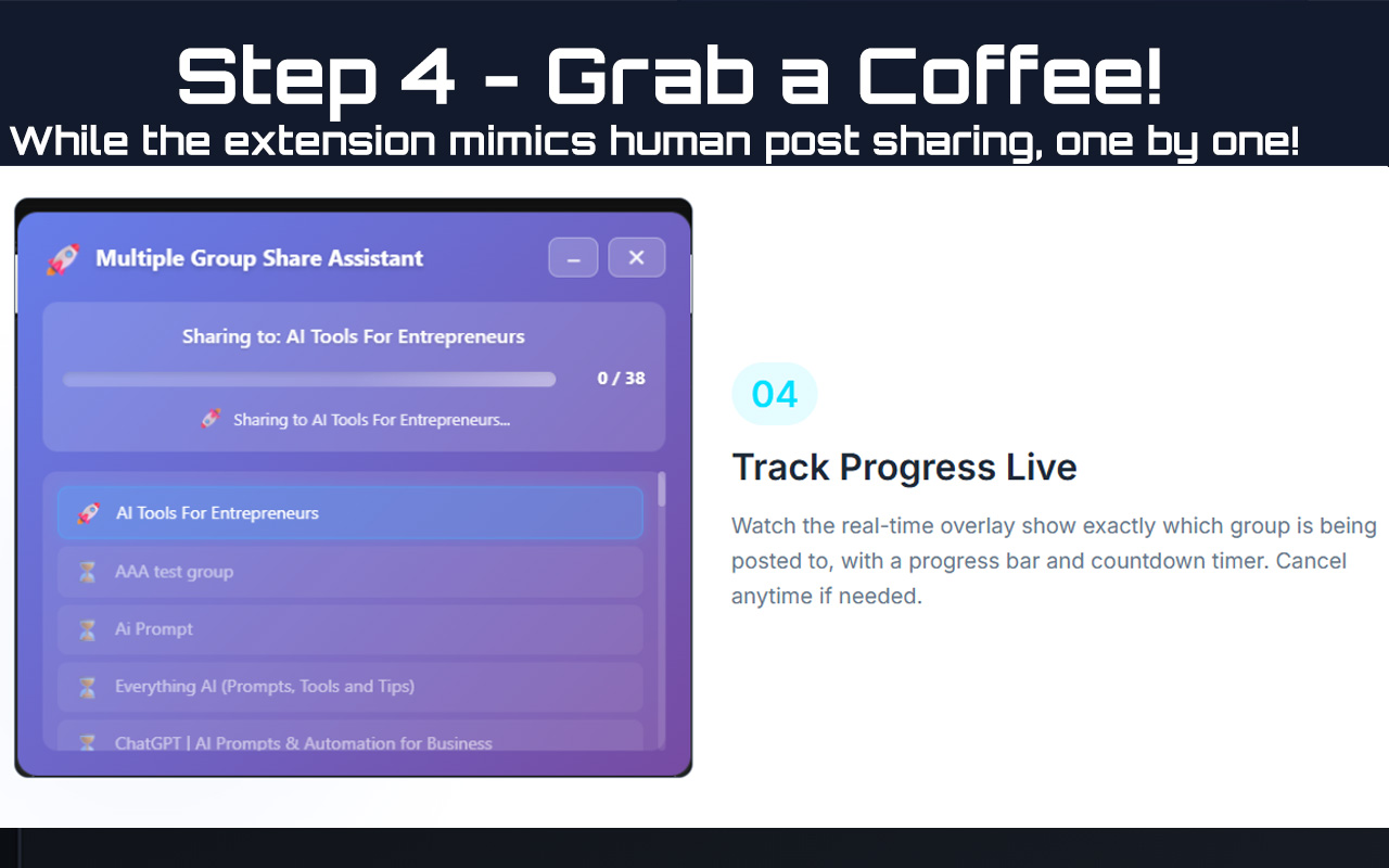 Share Post to Multiple Facebook™ Groups | Multiple Group Share Assistant - 截图 4