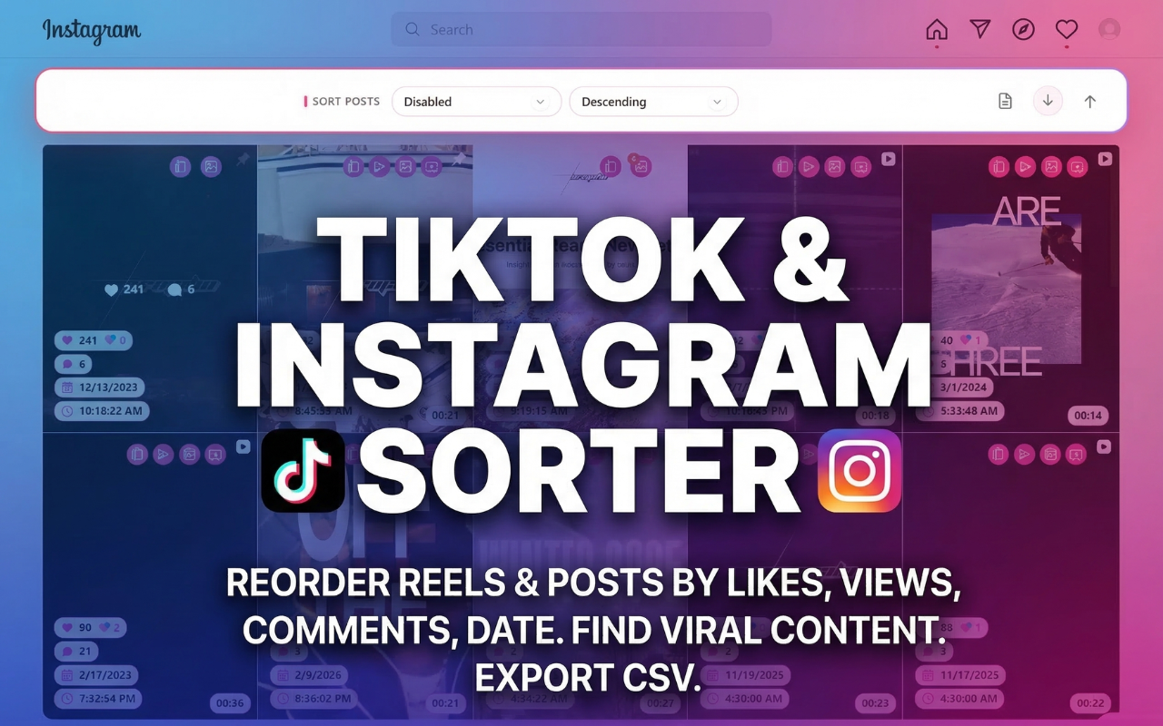 Sort Feed - TikTok 和 Instagram 排序器 - 截图 2