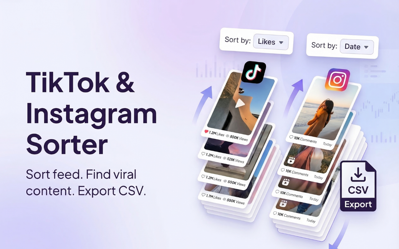 Sort Feed - TikTok 和 Instagram 排序器 - 截图 4