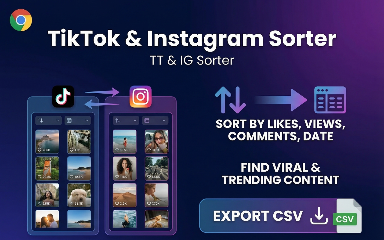 Sort Feed - TikTok 和 Instagram 排序器 - 截图 5