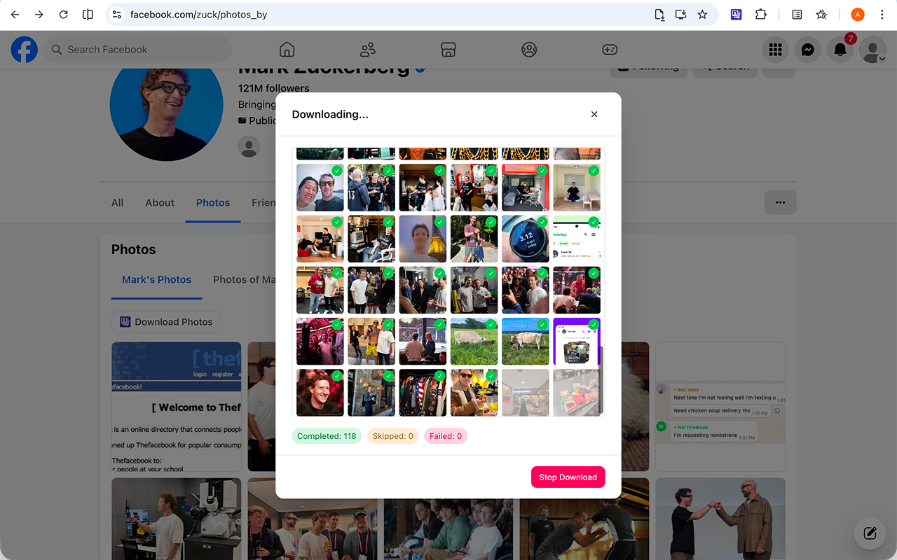 Facebook 照片下载器 Pro - 截图 4