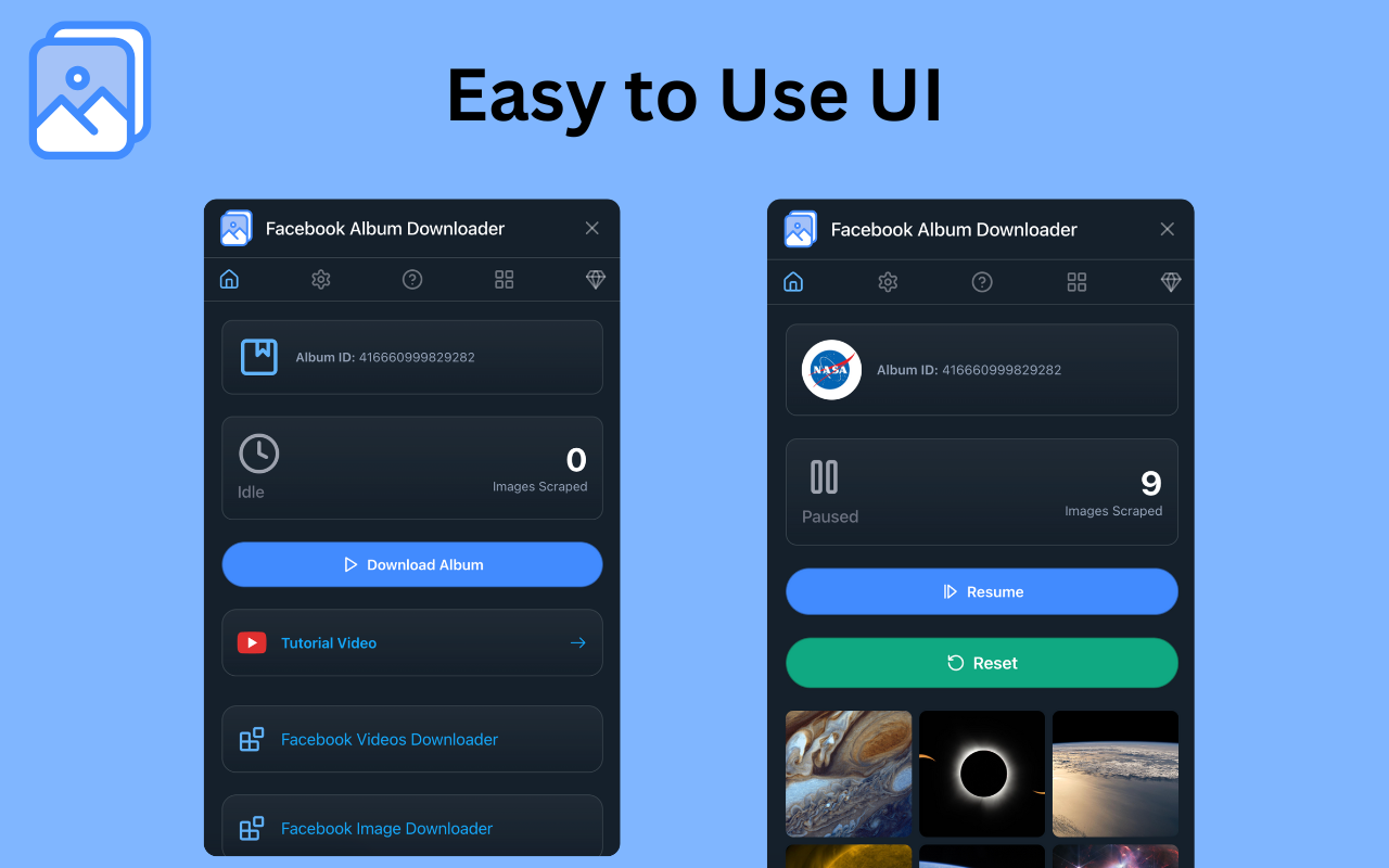 Facebook Album Downloader - 截图 1